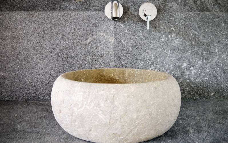 Aufsatz Naturstein Waschbecken Waschbecken aus echtem Naturstein bei