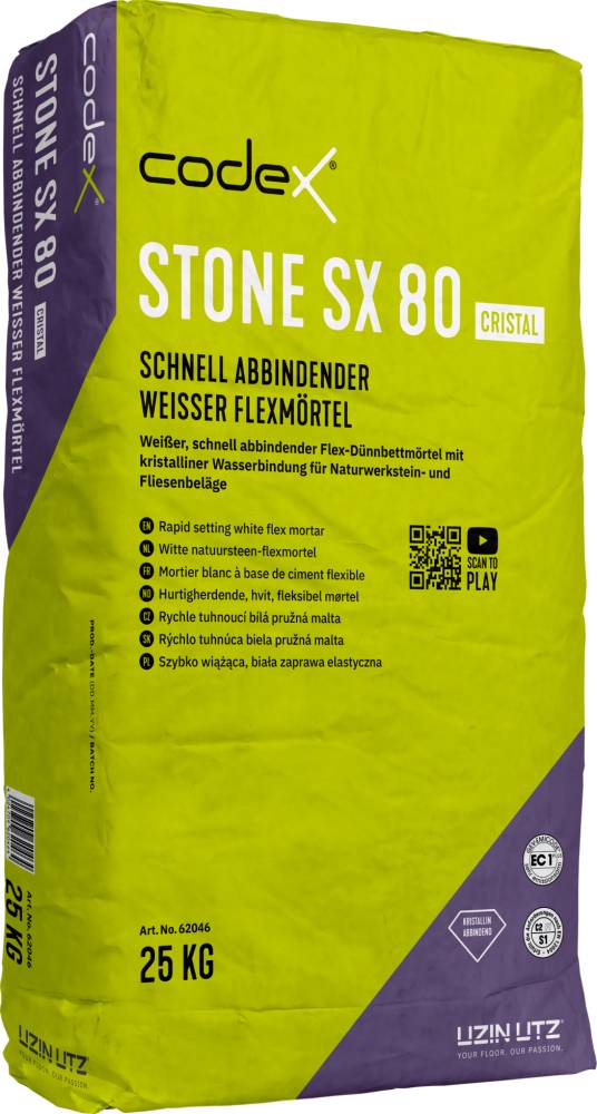 Natursteinkleber Codex SX-80 weiss - 25 kg Sack