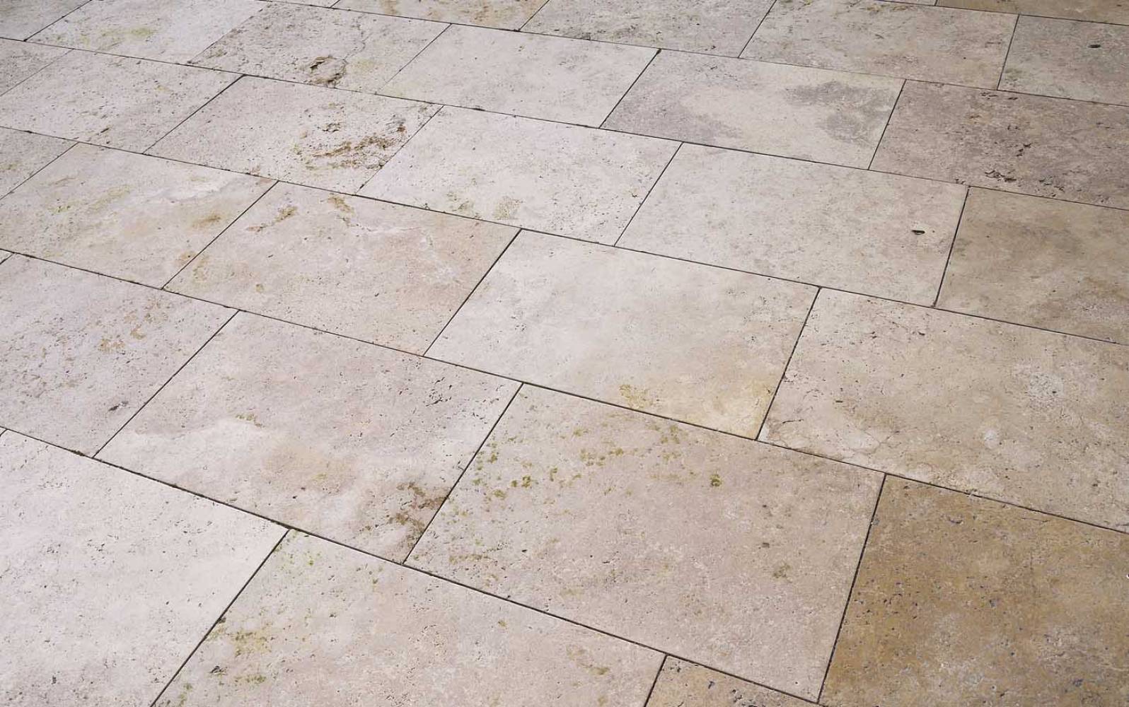 Terrassenbelag Travertinstein Noce gebürstet — free download